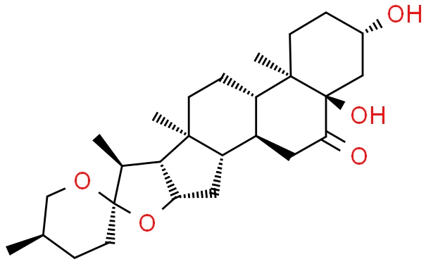 The structural formula of 5a hydroxy Laxogenin The structural formula of 5a hydroxy Laxogenin